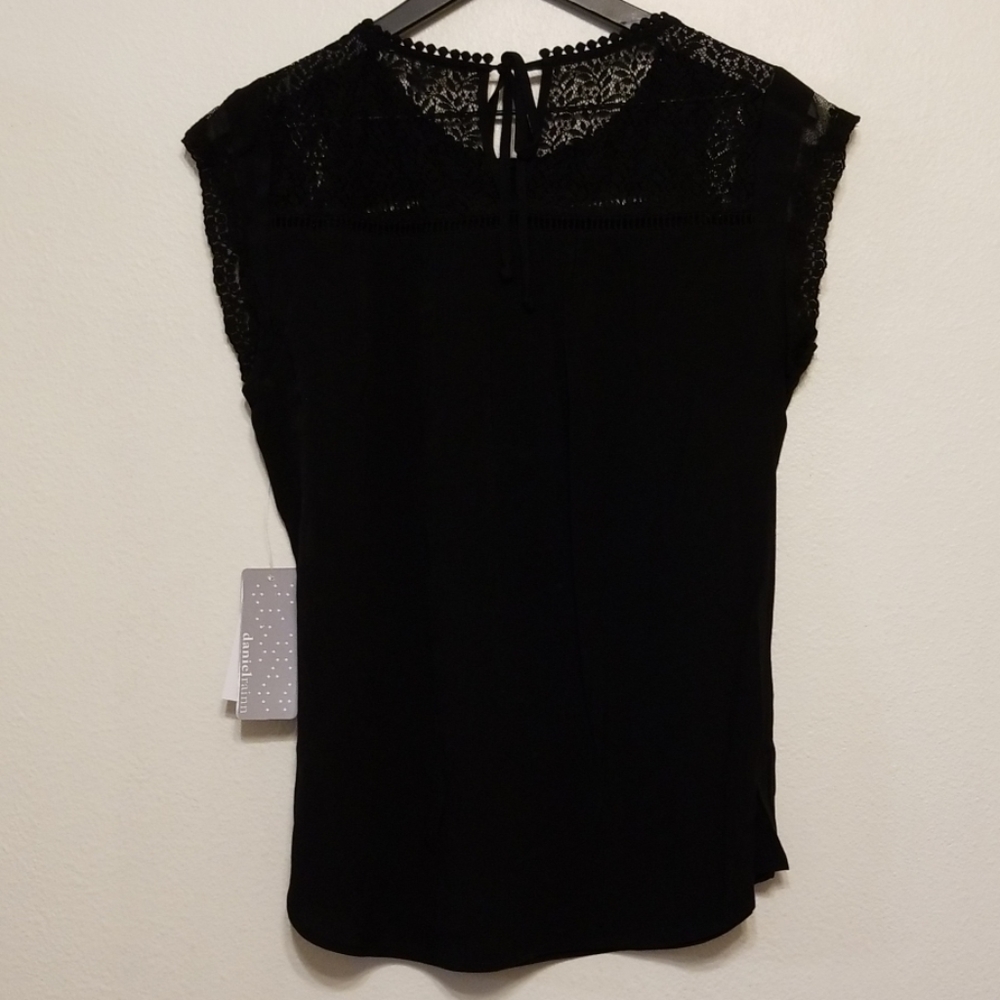 Daniel Rainn sleeveless lace-detailed top - black - Picture 5 of 7